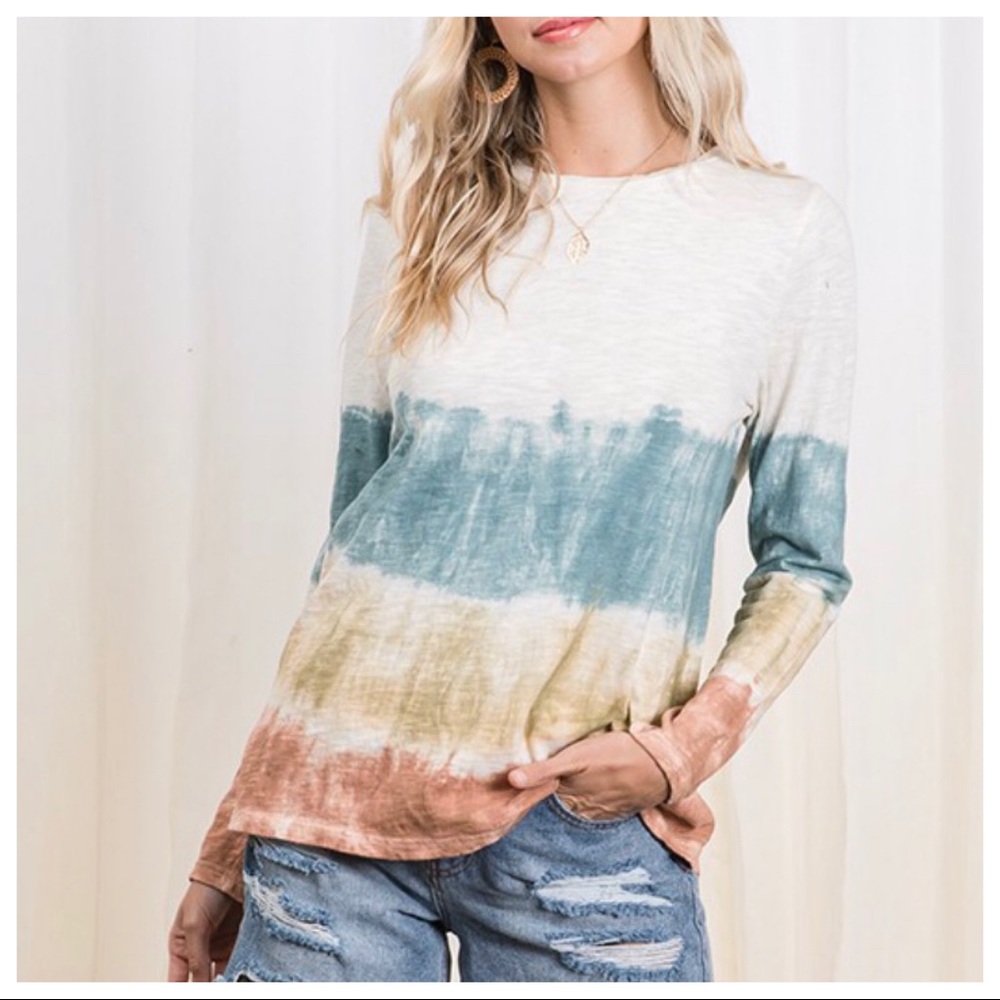 ✨LAST ONE✨Boho Chic Tie Dye Print Tunic top - Picture 3 of 5